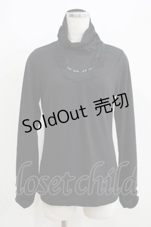 画像: axes femme / 袖ギャザートップス M ブラック H-25-05-29-059-AX-TO-NS-ZH