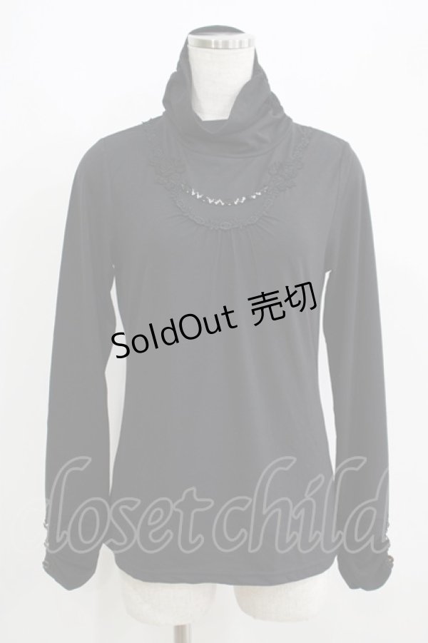 画像1: axes femme / 袖ギャザートップス M ブラック H-25-05-29-059-AX-TO-NS-ZH (1)