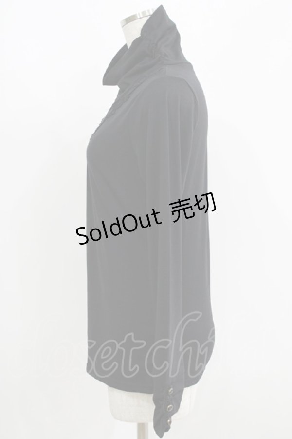 画像2: axes femme / 袖ギャザートップス M ブラック H-25-05-29-059-AX-TO-NS-ZH (2)
