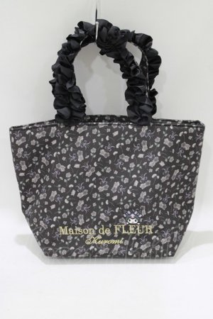 画像: Maison de FLEUR / クロミ フリルハンドルトートバッグ  ブラック H-25-05-29-069-LO-BG-NS-ZH