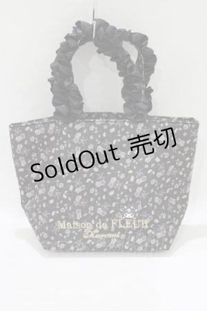 画像: Maison de FLEUR / クロミ フリルハンドルトートバッグ  ブラック H-25-05-29-069-LO-BG-NS-ZH