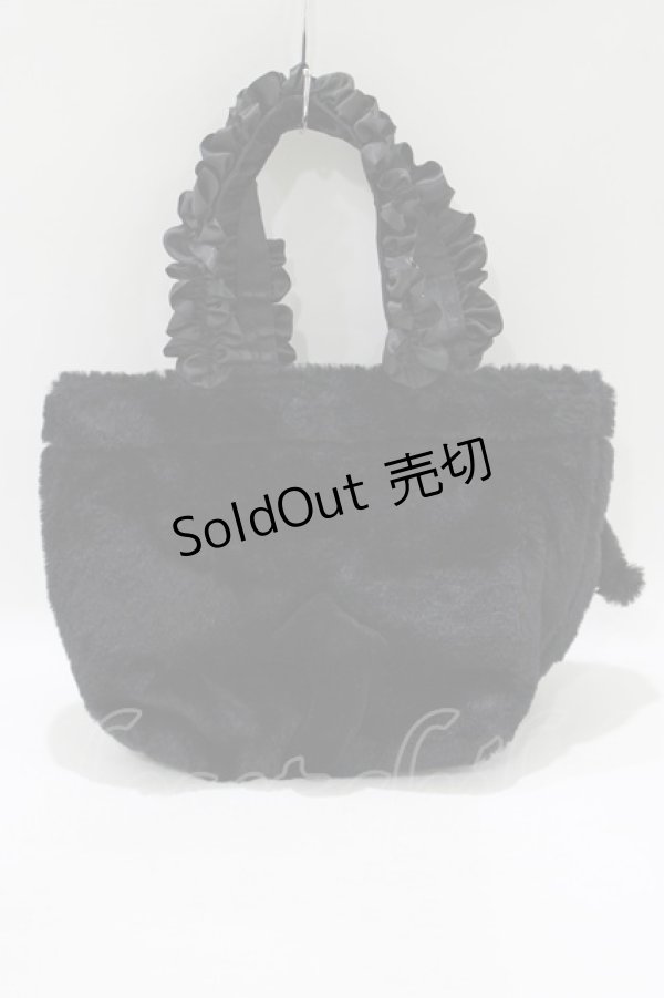 画像2: Maison de FLEUR / クロミ フリルハンドルトートバッグ  ブラック H-25-05-29-070-LO-BG-NS-ZH (2)