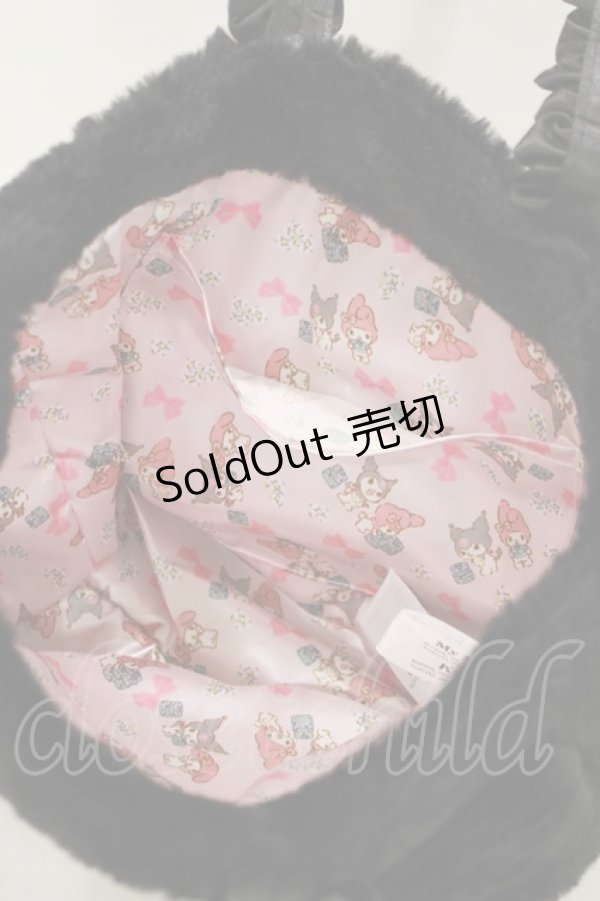 画像3: Maison de FLEUR / クロミ フリルハンドルトートバッグ  ブラック H-25-05-29-070-LO-BG-NS-ZH (3)