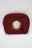 画像1: Maison de FLEUR / レースティッシュケース  ボルドー H-25-05-29-071-LO-ZA-NS-ZH (1)