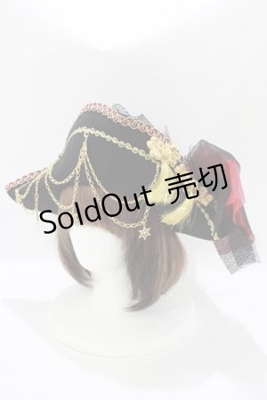 画像: ALICE and the PIRATES / 六芒星と呪縛のパイレーツハット  ブラック H-25-05-29-079-PA-AC-NS-ZH