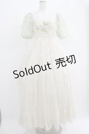 画像: Petit bijou（海外ロリータブランド） / シアーチェックロングワンピースセット M アイボリー/ミント H-25-05-29-002-EL-OP-NS-ZH