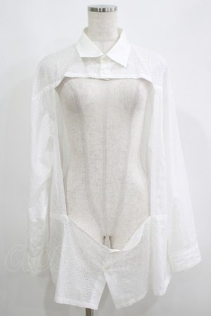 画像: MILKBOY / FRAMEシャツ  オーバーレース×オフホワイト H-25-06-01-031-MB-BL-KB-ZH