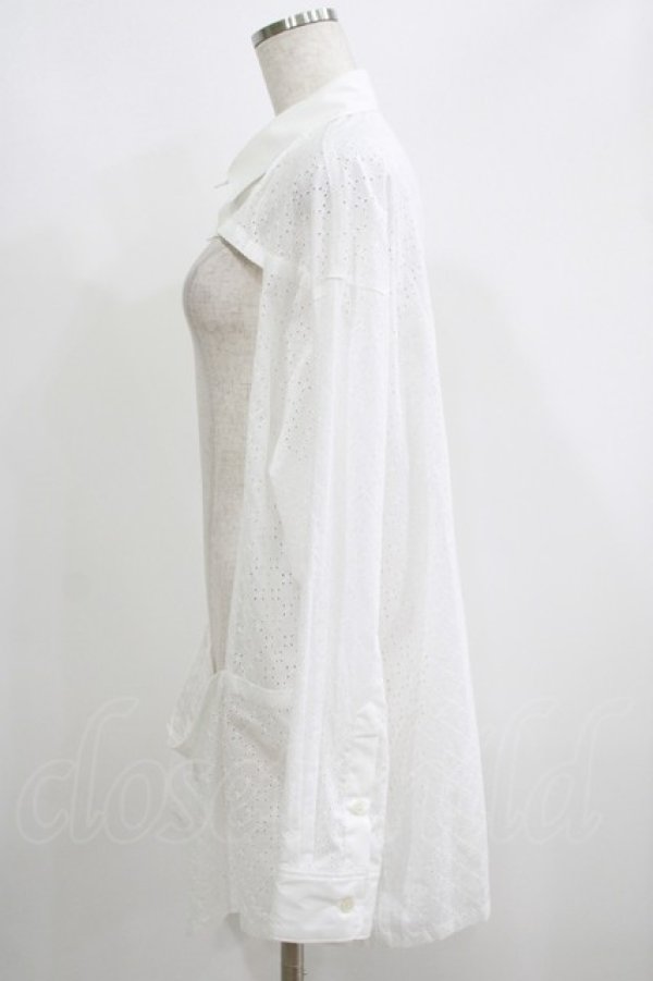 画像2: MILKBOY / FRAMEシャツ  オーバーレース×オフホワイト H-25-06-01-031-MB-BL-KB-ZH (2)