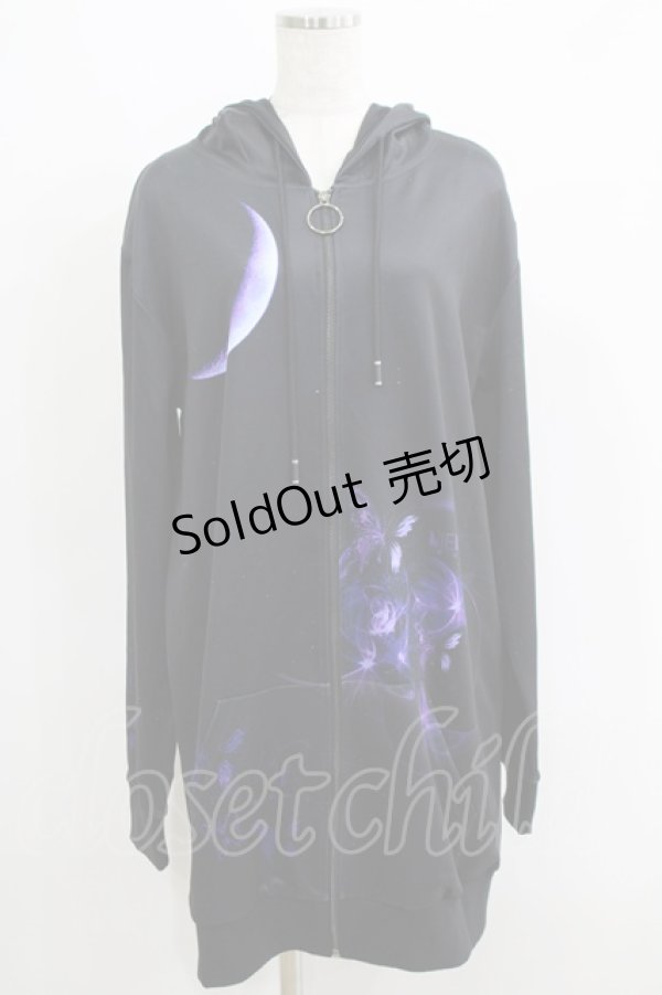 画像1: NieR Clothing / プリントZIPパーカー  黒 H-25-06-01-035-PU-TO-KB-ZH (1)
