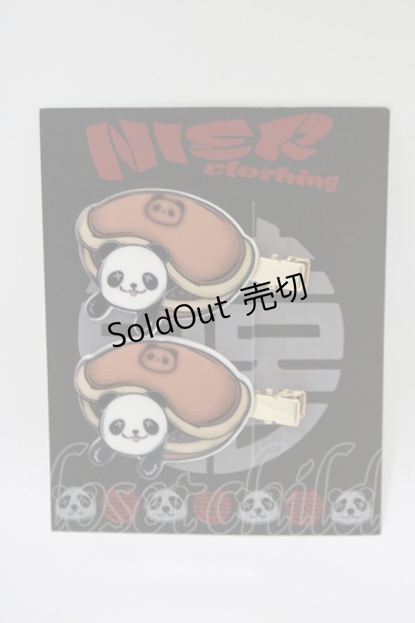 画像1: NieR Clothing / ヘアクリップ2個セット  どらやきパンダ H-25-06-01-047-PU-AC-KB-ZH (1)