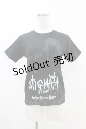 画像: STIGMATA / プリント半袖カットソー XXS 黒 H-25-06-01-1062-GO-TO-KB-ZH