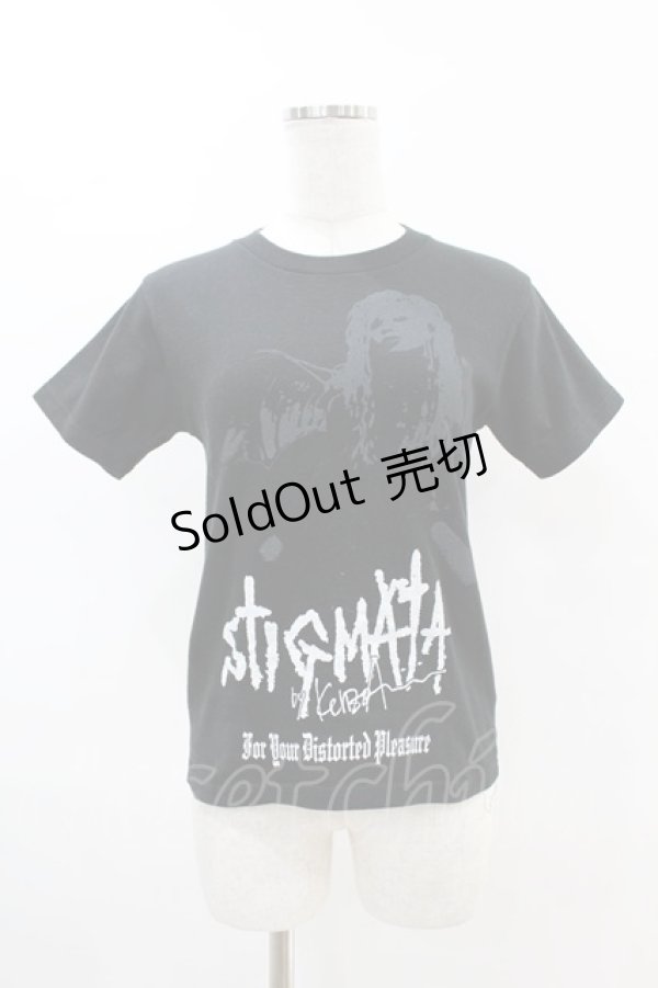 画像1: STIGMATA / プリント半袖カットソー XXS 黒 H-25-06-01-1062-GO-TO-KB-ZH (1)