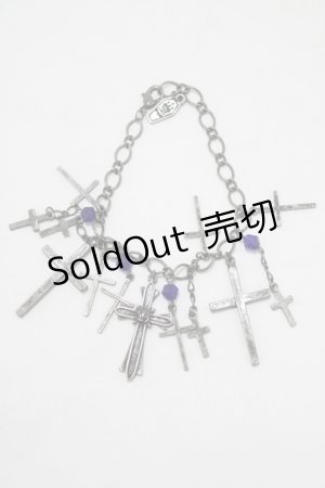 画像: Moi-meme-Moitie / M+ROSE×十字架ブレスレット  黒 H-25-06-01-054-MO-AC-KB-ZH