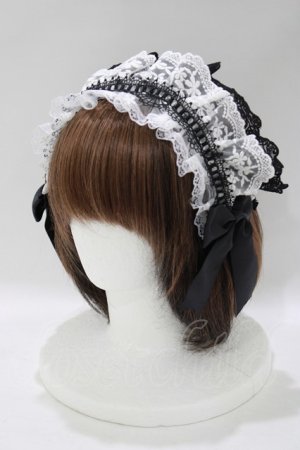 画像: MorunxMuunaStoik / ヘッドドレスクリップ  黒×白 H-25-06-01-055-EL-AC-KB-ZH