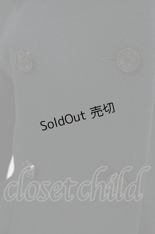 画像4: Moi-meme-Moitie / ファー付きバッスルコート 9号 黒 H-25-06-01-001-MO-CO-KB-ZT-C041 (4)