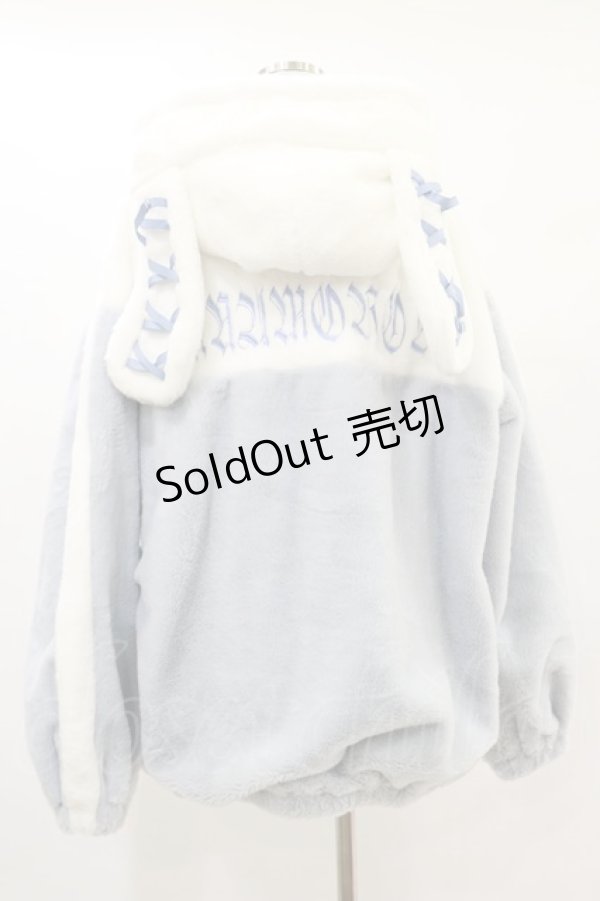 画像2: サンリオ / シナモロールファーブルゾン M オフ/サックス H-25-06-03-053-EL-JA-NS-ZT-C009 (2)