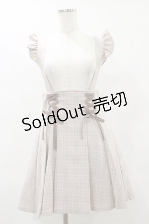 画像: Ank Rouge / チェック柄フリルサスペンダースカート M ピンク H-25-06-03-067-CA-SK-NS-ZH