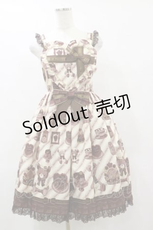 画像: Angelic Pretty / Bear’s Chocolaterieジャンパースカート Free アイボリー H-25-06-03-078-AP-OP-NS-ZH