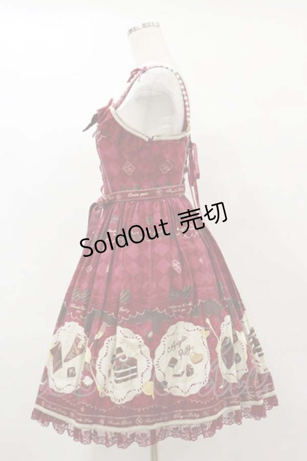 画像3: Angelic Pretty / Antique Chocolaterieパールジャンパースカート Free ワイン H-25-06-03-079-AP-OP-NS-ZH (3)