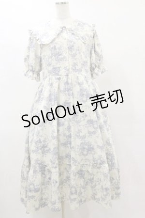 画像: m petit by misako / トワルドジュイOPハンソデ LL オフ/サックス H-25-06-03-083-LO-OP-NS-ZH