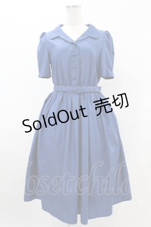 画像: an another angelus / 5分袖開衿ワンピース Free BLUE H-25-06-03-1027-CA-OP-NS-ZH