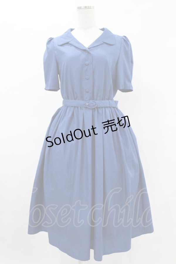 画像1: an another angelus / 5分袖開衿ワンピース Free BLUE H-25-06-03-1027-CA-OP-NS-ZH (1)