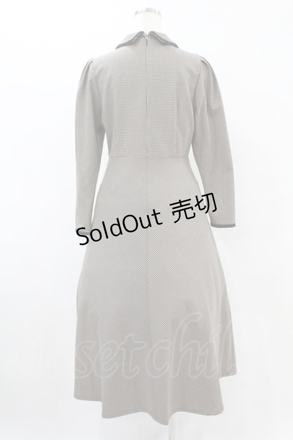 画像2: an another angelus / ダブル釦パイピング使いチェックワンピース FREE ブラウン×ブラック H-25-06-03-1029-CA-OP-NS-ZH (2)