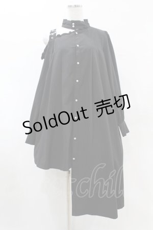画像: Jamie エーエヌケー / ワンショルダータックイレギュラーワンピース M ブラック H-25-06-03-1034-LO-OP-NS-ZH