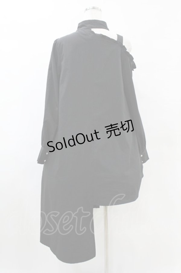 画像2: Jamie エーエヌケー / ワンショルダータックイレギュラーワンピース M ブラック H-25-06-03-1034-LO-OP-NS-ZH (2)