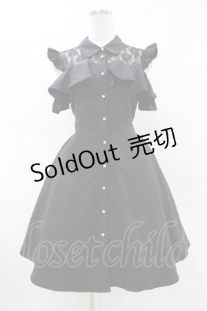 画像: evelyn / リボンフレアワンピース Free ブラック H-25-06-03-1035-LO-OP-NS-ZH