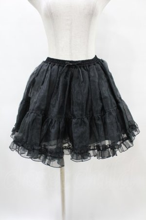 画像: Angelic Pretty / ショートオーガンジーパニエ Free ブラック H-25-06-03-1045-AP-SK-NS-ZH