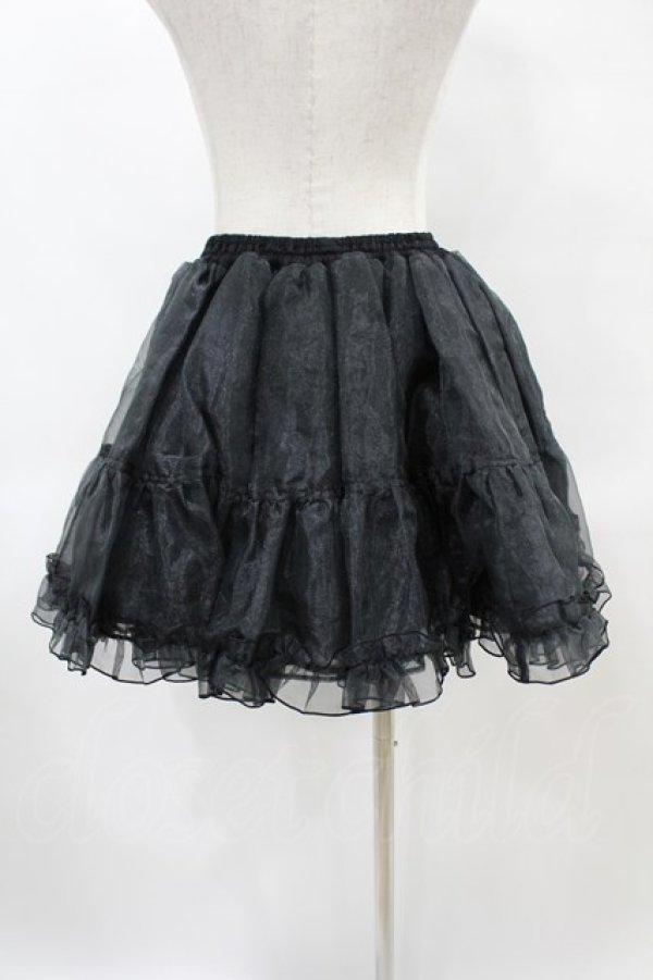 画像2: Angelic Pretty / ショートオーガンジーパニエ Free ブラック H-25-06-03-1045-AP-SK-NS-ZH (2)