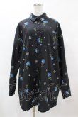 画像1: Jamieエーエヌケー / ローズpt BIGシャツ M ブラック H-25-06-03-1049-0-BL-NS-ZH (1)