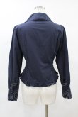 画像2: Innocent World / バラレースリボンブラウス M ネイビー H-25-06-03-1054-IW-BL-NS-ZH (2)
