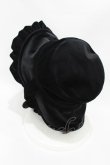 画像2: Physical Drop / 別珍フリルハット  ブラック H-25-06-03-1003-LO-AC-NS-ZH (2)