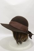 画像2: an another angelus / グログランリボンウールハット  BROWN H-25-06-03-018-CA-AC-NS-ZH (2)