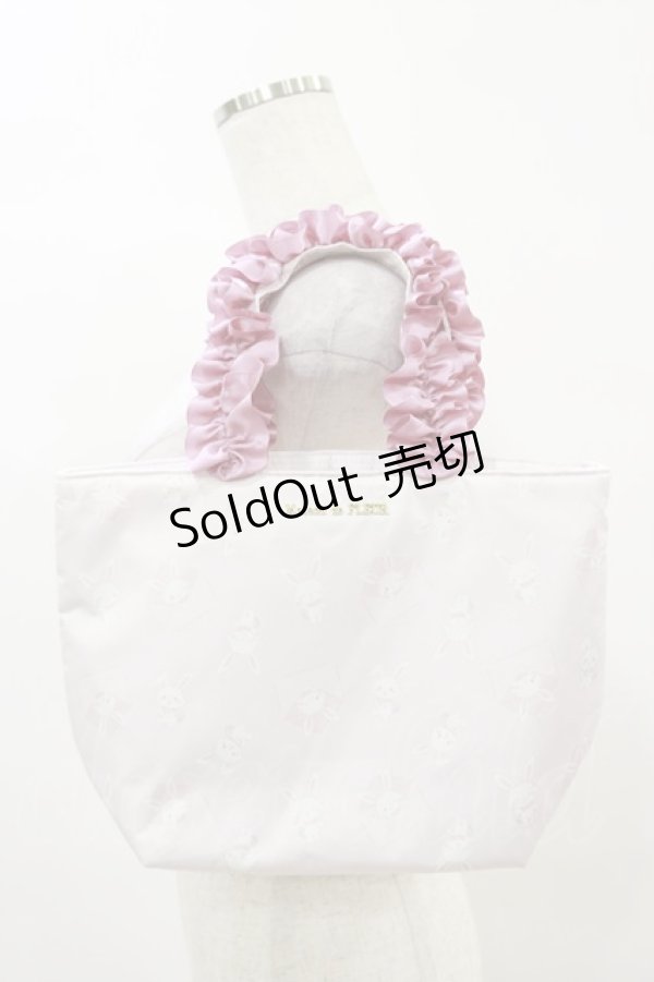 画像1: Maison de FLEUR / Wish me mell フリルハンドルトートバッグ  ピンク H-25-06-03-024-LO-BG-NS-ZH (1)