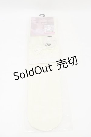 画像: m petit by misako / AMOVKTPレースリボンオーバーニー  アイボリー H-25-06-03-005-LO-ZA-NS-ZH