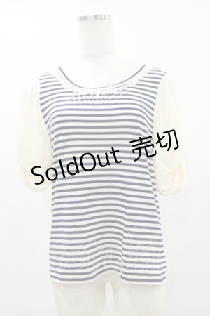 画像: axes femme / ボーダーインナープルオーバー M ネイビー/オフ H-25-06-03-049-AX-TO-NS-ZH
