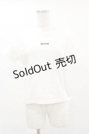 画像: An MILLE / リボンデコTシャツ Free ホワイト H-25-06-03-050-EL-TS-NS-ZH
