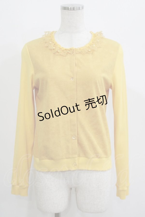 画像1: Shirley Temple / リブ切替カーディガン 160 マスタード H-25-06-04-035-ET-TO-KB-ZH (1)