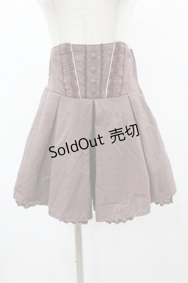 画像1: axes femme / チェックキュロット M ワイン H-25-06-04-1045-AX-PA-NS-ZH (1)