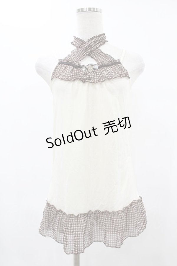 画像1: axes femme / ホルターリボンキャミソール M 生成り H-25-06-04-1048-AX-TO-NS-ZH (1)
