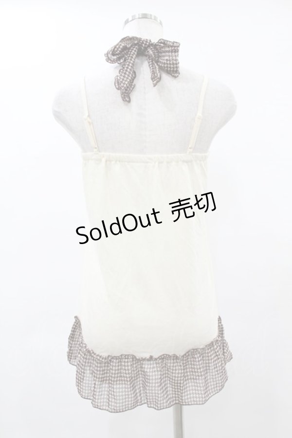 画像2: axes femme / ホルターリボンキャミソール M 生成り H-25-06-04-1048-AX-TO-NS-ZH (2)