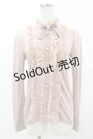 画像: axes femme / ブラウス風プルオーバー M ピンク H-25-06-04-1054-AX-TO-NS-ZH