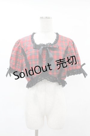 画像: metamorphose / パフスリーブボレロ Free レッド H-25-06-04-1057-ME-TO-NS-ZH
