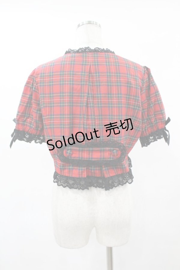 画像2: metamorphose / パフスリーブボレロ Free レッド H-25-06-04-1057-ME-TO-NS-ZH (2)