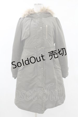 画像: axes femme / ファーフードコート M カーキ H-25-06-04-1061-AX-CO-NS-ZH