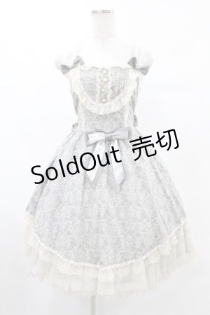 画像: metamorphose / クラシカルバッスルリボンジャンパースカート Free グレー H-25-06-04-1010-ME-OP-NS-ZH