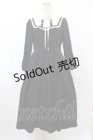 画像: axes femme / ヨークレースアップロングワンピース M ブラック H-25-06-04-1015-AX-OP-NS-ZH